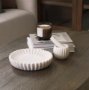 71485 - Cava Ribbed White Marble Mortar & Pestle