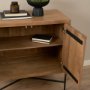 69754 - Cairo 36.0L x 19.5W x 36.0H 2 Door Wood and Metal Cabinet