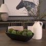 70158 - Athena Extra Large Oblong Black-Brown Reclaimed Wood Bowl 