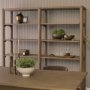71326-AB - Alden Medium Brown Wood Open Shelving Unit