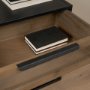 71349 - Sloan Light Brown W/ Black Metal Frame Side Table
