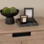 71493 - Stratus Black Marble Square Decorative Tray