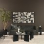 71354 - Rumer Black Wood w/ Black Marble Side Table