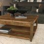 71387 - Ashwick Dark Brown Reclaimed Wood Square Coffee Table