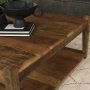 71387 - Ashwick Dark Brown Reclaimed Wood Square Coffee Table