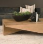 71334 - West Light Brown Oak Wood Rectangular Coffee Table