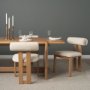 71259 - Tribeca Curve Open Back Cream Chenille Tripod Frame Dining Chair