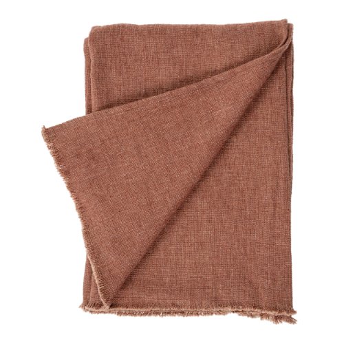 IN3190 - Selena Linen End of Bed Blanket, Brick