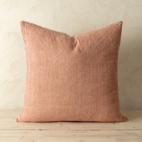 IN4816-C - 24x24 Lina Linen Pillow Redwood Cover