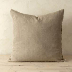 Lina 24x24 Sand Linen Decorative Pillow Cover