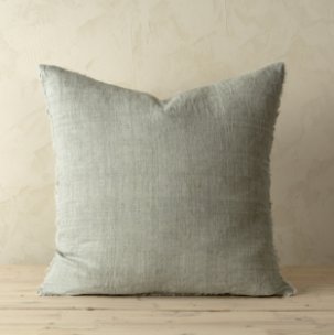 Lina 24x24 Flint Linen Decorative Pillow Cover