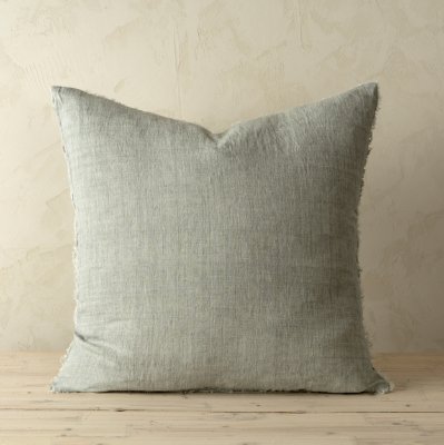 IN7075-C - 24x24 Lina Linen Pillow Flint Grey Cover