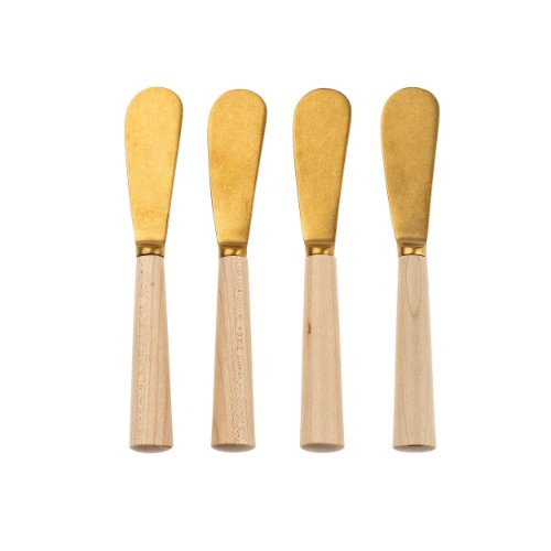 IN7121 - Maple Wood Spreaders S/4, Tumbled Gold