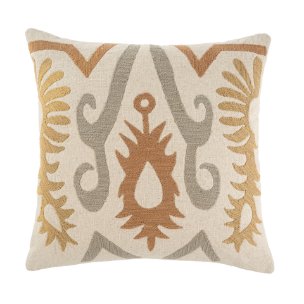 Bora Bora 20x20 Block Print Pillow Cover w/Filler