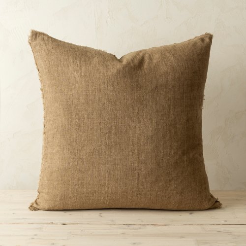 IN4818 - Lina 24x24 Linen Pillow Hazelnut Cover w/Filler
