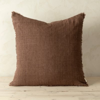 IN6041 - Lina 24x24 Linen Pillow Mocha Cover w/Filler