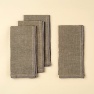 Stonewashed Linen Napkins S/4, Grey