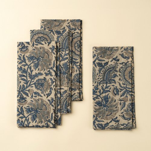 IN6645 - Capri Block Print Napkins S/4