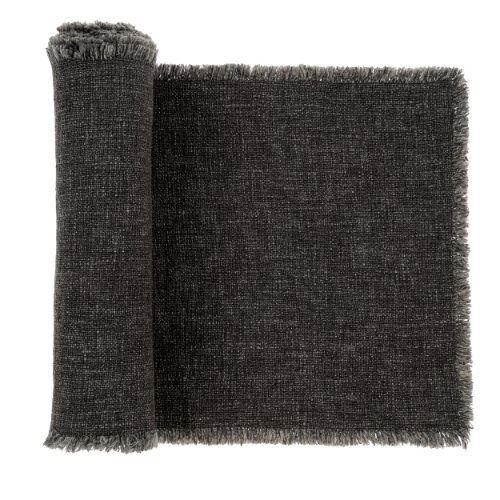 IN7562 - Selena Linen Table Runner Dark Grey - 108"L