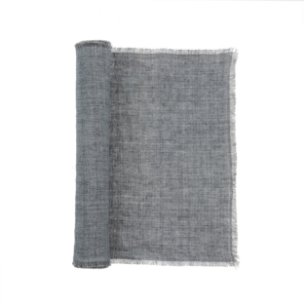 Steel Grey Linen Table Runner