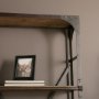 50372-AB - Brodie VII 32L x 22W x 94H Brown Wood Gun-Metal Bracing Four Shelf Shelving Unit