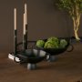 71174 - Declan Textured Matte Black Cast Metal Taper Candle Holder