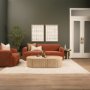 71197 - Saga Stonewashed Rust Chenille Fabric Upholstered Chair