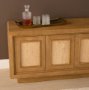 71381 - Valterra Light Brown Wood w/ Travertine 6 Door Media Console