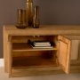 71381 - Valterra Light Brown Wood w/ Travertine 6 Door Media Console