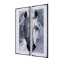 14981 - White Horse Portrait by Mercana Studio Hand Embellished Textured Framed Art Print Matted under Glass