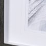 14981 - White Horse Portrait by Mercana Studio Hand Embellished Textured Framed Art Print Matted under Glass