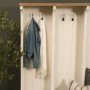 68477-AB - Fairview IV 61L x 17W White And Brown Wood With Storage Hall Tree