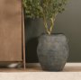 69798 - Zuma 27.2L x 20.5W x 31.9H Dark Gray Ceramic Floor Vase