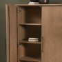 71323 - Hollis Gray-Brown Wood Curio Cabinet