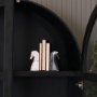 71477 - Cavalli Black and White Marble Horse Bookends