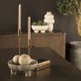 71482 - Vasca Gray Marble Decorative Pedestal Bowl