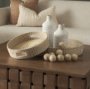 70233 - Kalama Set of 2 Large Round Seagrass Trays w/ Handles  