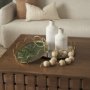 70549 - Lenore Round Metal/Mirror Tray Gold (Set of 2)