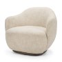 71502-AB - Hudson Oatmeal Fabric Upholstered Swivel Chair