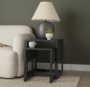 71147 - Grier Set of 2 Black Wood w/ Black Cane Nesting Accent Tables