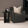 70429 - Dunstan Accent Chair Upholstered Gray Twill Fabric and Medium Brown Wood Feet