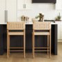 71179 - Brinley Woven Paper Rope w/ Brown Wood Frame Counter Stool
