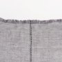 69416-CFD - Thais 13x21 Gray Fabric Fringed Pillow Cover w/Down Filler