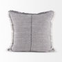 69417-CFD - Thais 20x20 Blue and Cream Fringed Pillow Cover w/Down Filler