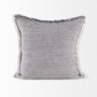 69417-CFD - Thais 20x20 Blue and Cream Fringed Pillow Cover w/Down Filler