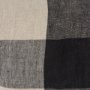 69420-CFD - Raquel 13x21 Beige and Black Fabric Plaid Pillow Cover w/Down Filler