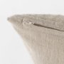 69420-CFD - Raquel 13x21 Beige and Black Fabric Plaid Pillow Cover w/Down Filler