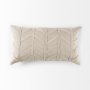 69428-CFD - Ivivva 14x26 Beige Fabric Textured Decorative Pillow Cover 