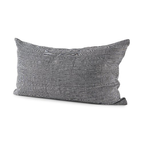 69430-CFD - Ramone 14x26 White and Black Fabric Pillow Cover w/Filler