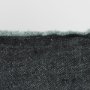 69437-CFD - Malia 20x20 Black and Teal Fabric Fringed Pillow Cover w/Down Filler